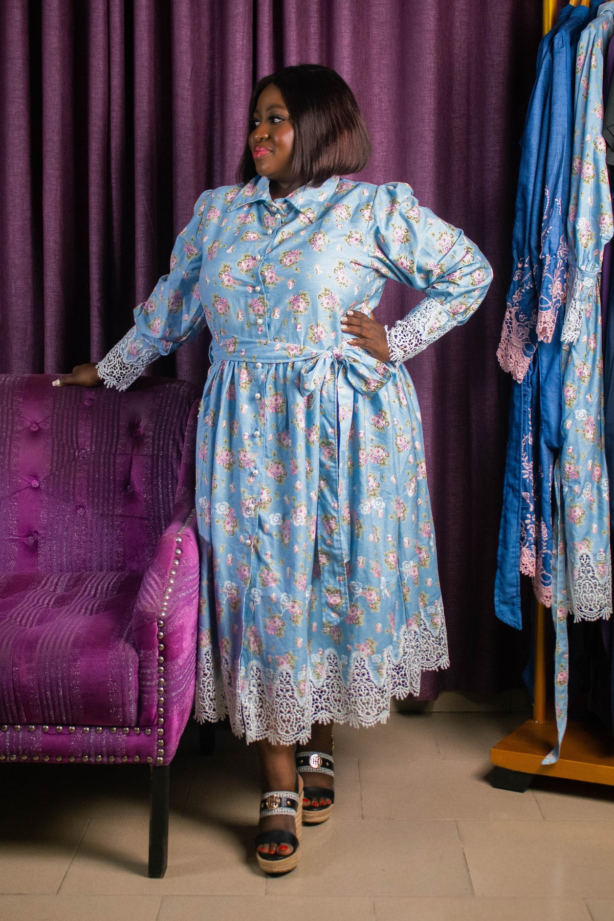 The Bloom Shirt Dress - Floral Pattern